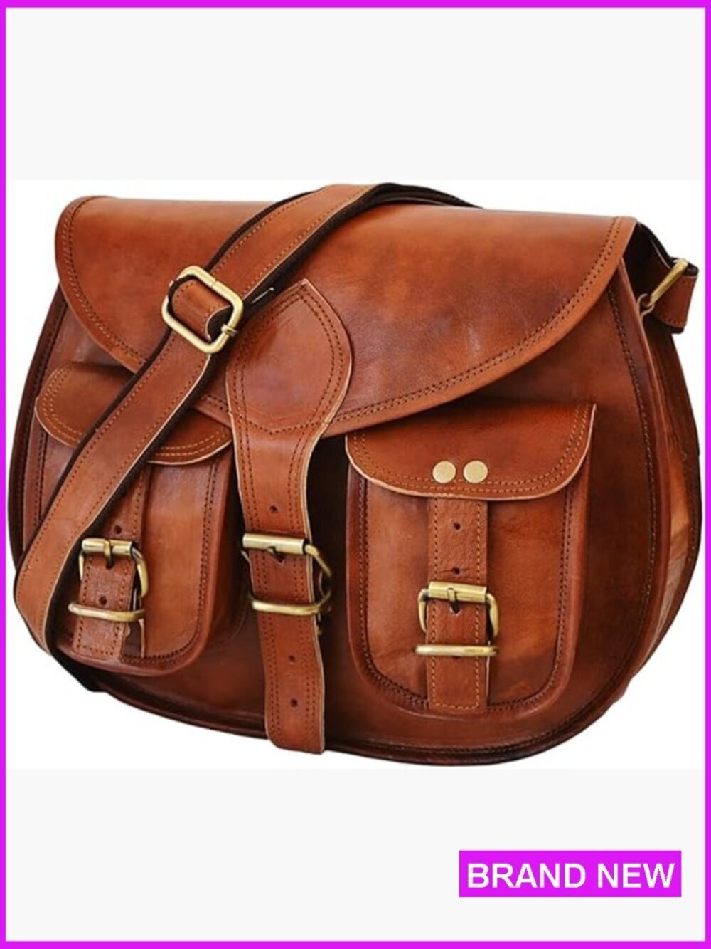 Vintage Style Genuine Leather Hobo Crossbody Bag Travel Ladies Shoulder Purse